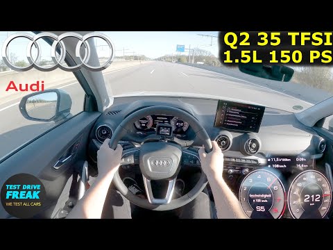 2025 Audi Q2 35 TFSI 150 PS Top Speed POV Drive + Fuel Consumption | Autobahn No Speed Limit