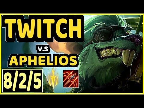 SEDRION (TWITCH) vs APHELIOS - 8/2/5 KDA BOTTOM ADC GAMEPLAY - EUW Ranked GRANDMASTER