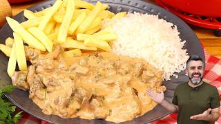 STROGONOF DE CARNE PERFEITO - SIMPLES E FÁCIL - MELHOR DO MUNDO - Receitas de Pai