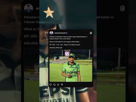 Pakistan is blessed to have Hassan Nawaz - 63* (54) - 5 4s, 3 6s - POTM #WIvPAK #HassanNawaz