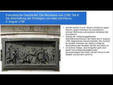 Französische Revolution, Teil 9: Die Abschaffung der Privilegien von Adel und Klerus, 4. August 1789