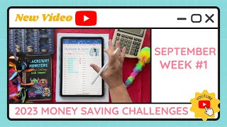 Cash Stuffing Savings Challenges for Week #1 of September - TracEy Monster Savings on Etsy & Payhip