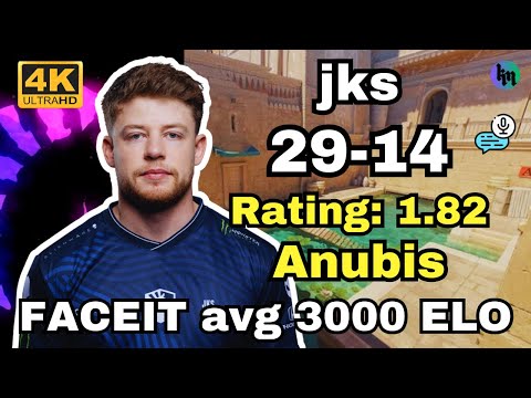 jks (29-14) w/SPUNJ/AZR/yam VOICE COMMS (Anubis) | FACEIT avg 3000 ELO | Mar 6, 2025 | CS2 POV/DEMO