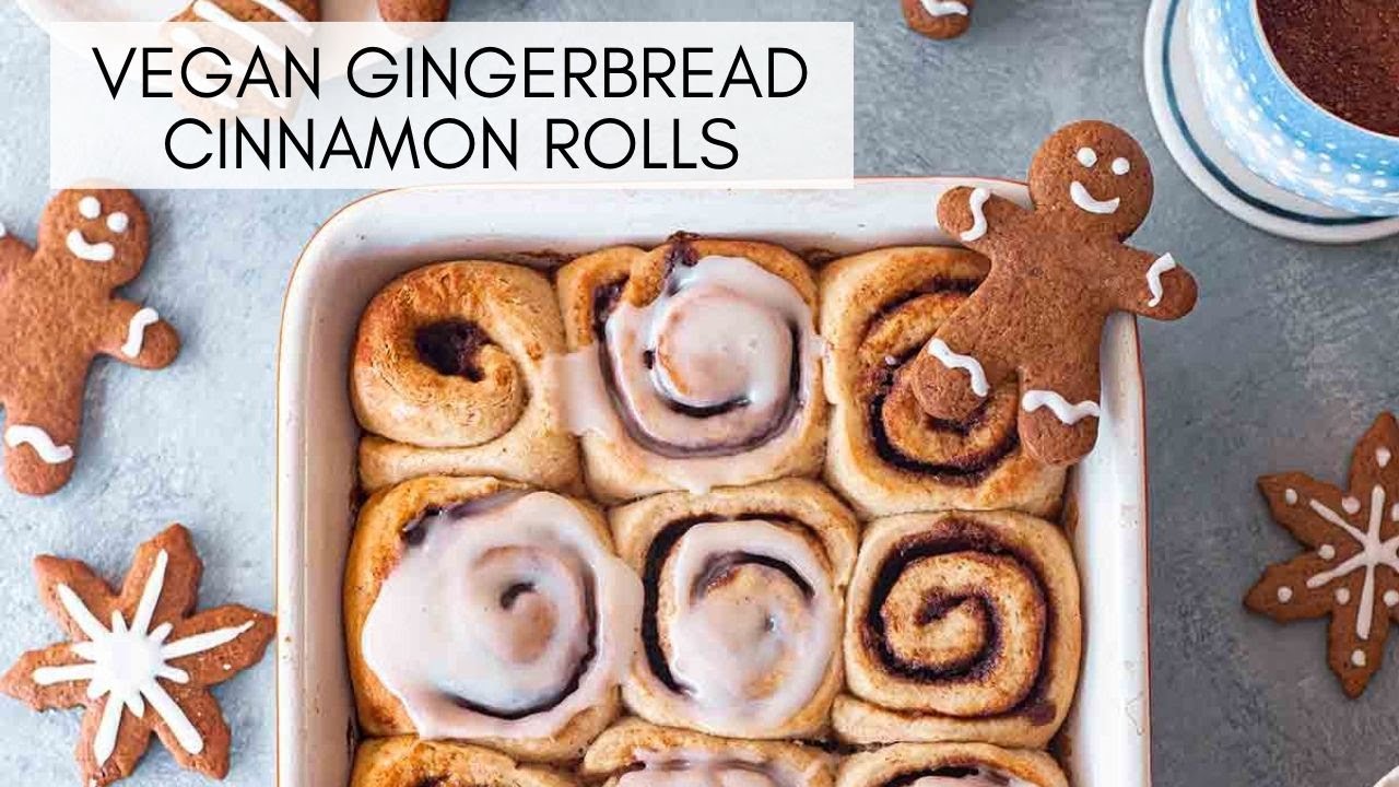 Vegan Gingerbread Cinnamon Rolls | Rainbow Nourishments
