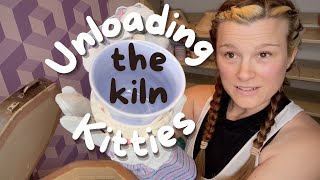 Kiln Reveal #1 | Unloading the Cutest Cat Pottery