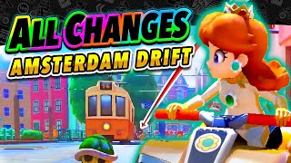 Are We Going Backwards? All Changes in Amsterdam Drift! | Tour VS Mario Kart 8 ANALYSIS