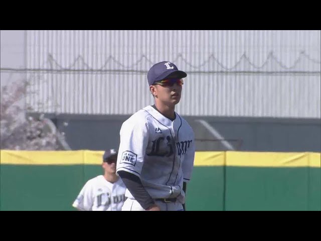 【ファーム】本日2度目の川野たまらん!! ライオンズ・川野涼多が一二塁間の打球も捌く!! 2022年4月6日 埼玉西武ライオンズ 対 北海道日本ハムファイターズ