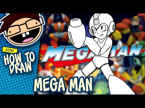 Part of a video titled How to Draw MEGA MAN (Nintendo) | Narrated Easy Step-by-Step Tutorial