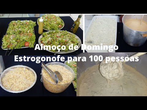 Chicken Stroganoff for 100 people/Sunday lunch at church.