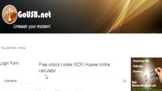 Free service to unlock Huawei modems