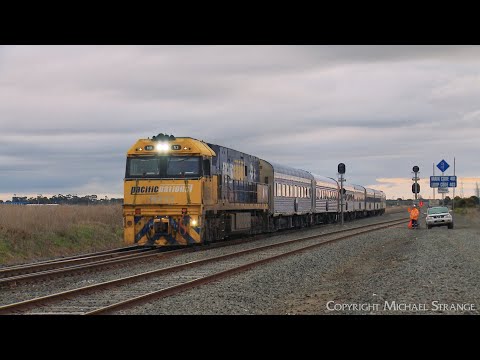 NR52 Leads 5AM8 "The Overland" JBRE Passenger Train At Sunset (24/7/2022) - PoathTV Railways