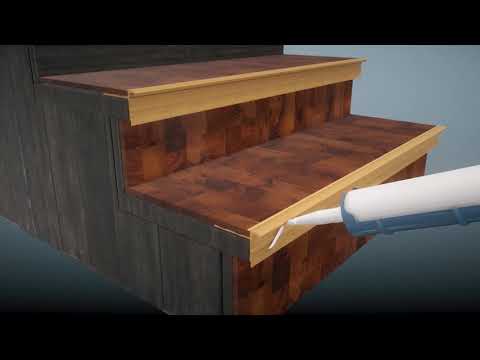 Treppenkantenprofile: Treppe mit Laminat oder Parkett neu belegen - Treppenrenovierung alte Treppe