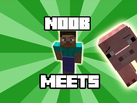 Noob Meets Pig (Minecraft Machinima)