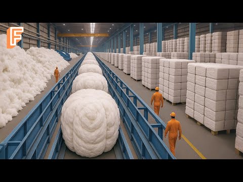 How Millions of Tons of Cotton Are Made Into Clothes Inside Massive Factory Lines