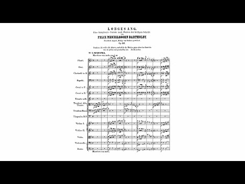 Felix Mendelssohn: Sinfonie Nr. 2 B-Dur op. 52 „Lobgesang“ (mit partitur)