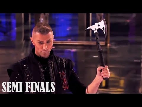 Aaron Crow: Nearly Has Simon KILL Howie Mandel In Dangerous Stunt | America's Got Talent 2018