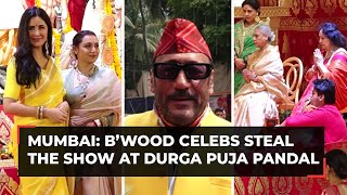 Mumbai: B'wood celebs steal the show at Durga Puja pandal; Katrina stuns in yellow saree, joins Rani