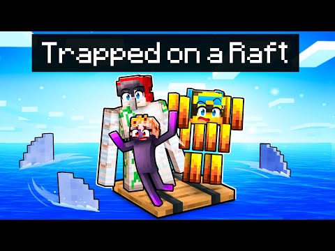 Stuck on a Raft with Mobs in Minecraft