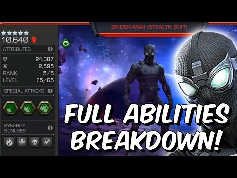 Stealth Suit Spider-Man Full Abilities Breakdown - Beyond God Tier?! - Marvel Contest of Champions