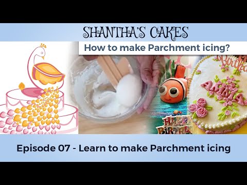 SHANTHA'S CAKES/How to make Parchment Icing?Icing flowers#novelty cakes#Kids' cakes#birthday