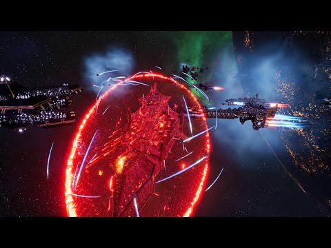 Skalgrim Mod 2020: Ultramarines destroy 5 Chaos Titans! Massive Battle, Battlefleet Gothic Armada 2