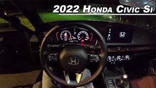 2022 Honda Civic Si Night Drive Hits Limp Mode - First Check Engine Light (POV Binaural Audio)