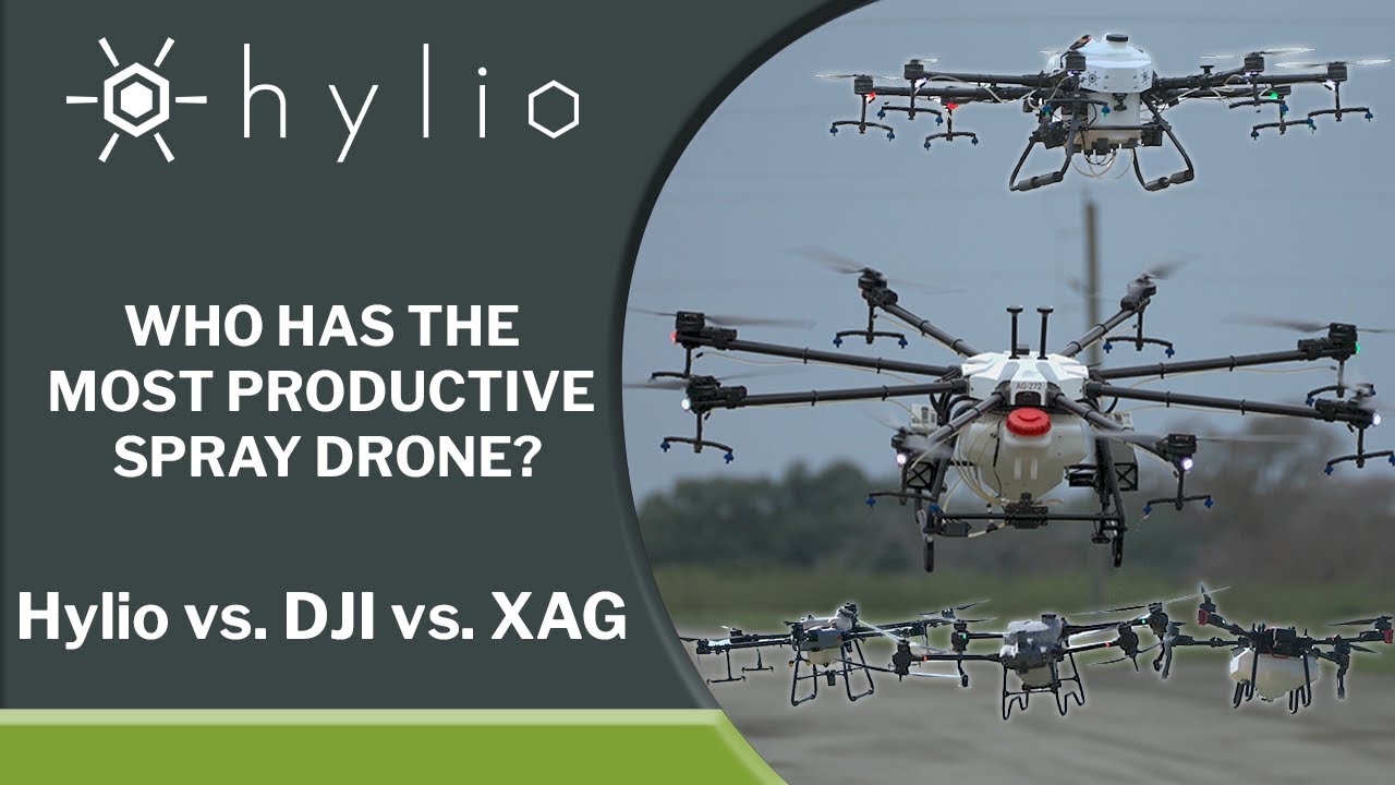 Field testing: Who has the most productive spray drone? || Hylio vs. DJI vs. XAG