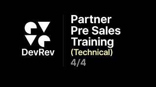 Partner Pre Sales Training (Technical) - 4/4