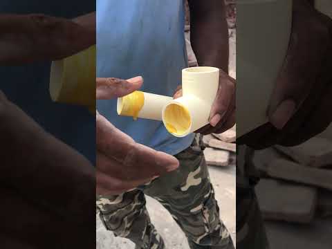 Easy way Cpvc pipe joint fixing with yellow solvent | water supply pipes joint with yellow glue