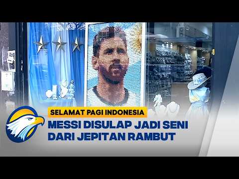 Kreatif! Potret Messi Dibuat dari Jepitan Rambut - [Selamat Pagi Indonesia]