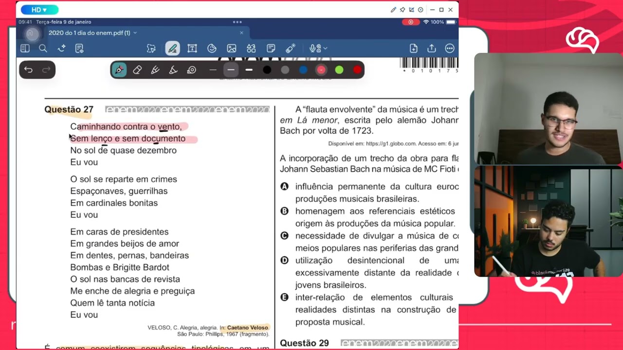 Resolução em Vídeo — Questão 27 ENEM 2020