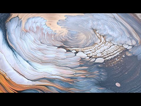 Dive Into A Dream With Earthy Abstract Fluid Art Using Vallejo Pearl And Interference Paints