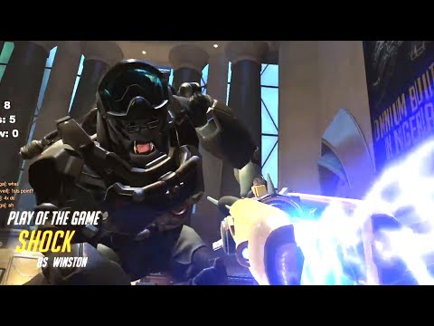 Shock Insane Winston gameplay - POTG! [ Overwatch Season 26 Top 500 ]