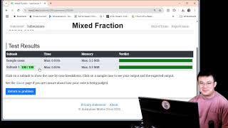 Australian Informatics Olympiad. Getting Started (Addition, Sitting or Standing, Mixed Fractions)