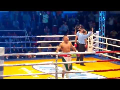 KO tecnico 10 round de Ramón de la Cruz Sena a  Ricardo Rubén Villalba