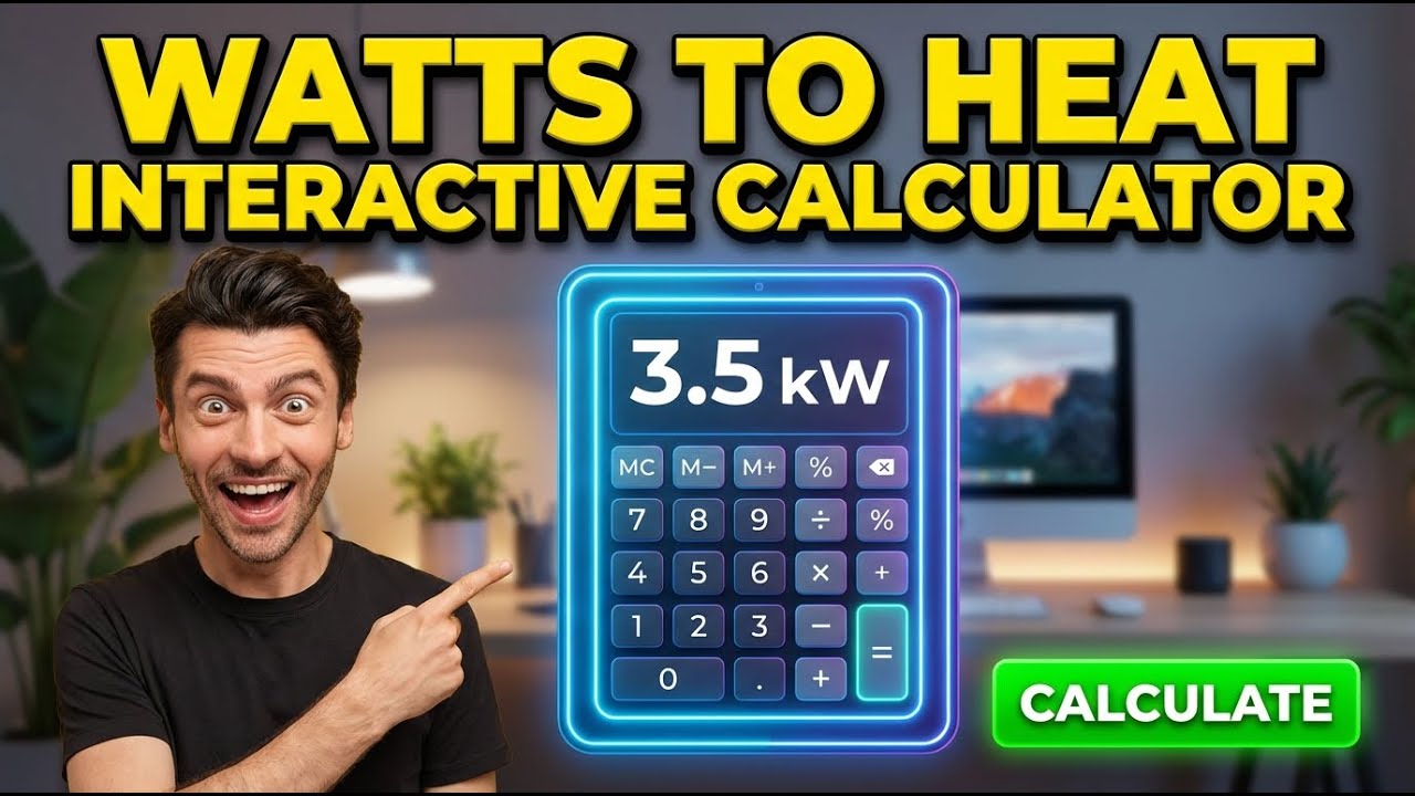 Watts To Heat Interactive Calculator