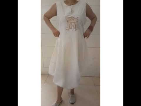 #tutorialdress #reviewmaxidress #reviewdressmaxi Dress Maxi Linen Asimetris Tanpa Lengan