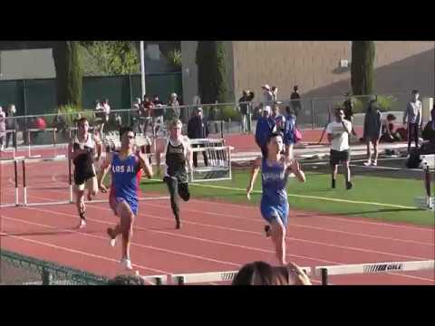 Sunset League Prelims - Varsity 100m and 300mH - Donnie Marion