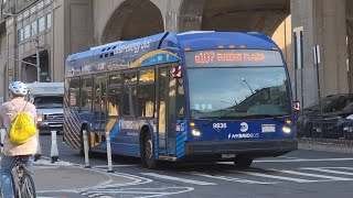 MTA NYCT Bus/Bus Company/MaBSTOA: Q32/Q60/Q107 (7) Train Shuttle Bus action at Queens Blvd/39th Pl