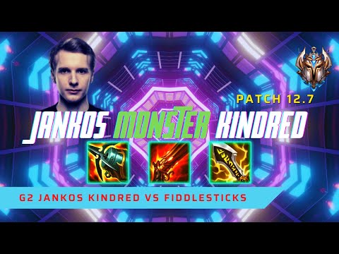 JANKOS MONSTER KINDRED! - G2 Jankos Plays Kindred Jungle vs Fiddlesticks! | LoL Patch 12.7