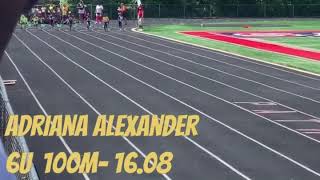 Adriana Alexander 6u 100m-16.08