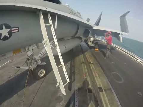 F A 18C Aircraft Carrier Preflight and Startup (Read Desc.)