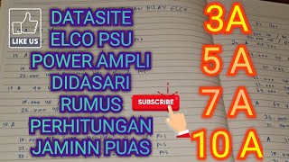 Download lagu DATASITE ELCO|| 3. A 5 A. 10 A||DATASITE ELCO SESUAI RUMUS DASAR#poweramplifier #perhitungan#cara mp3