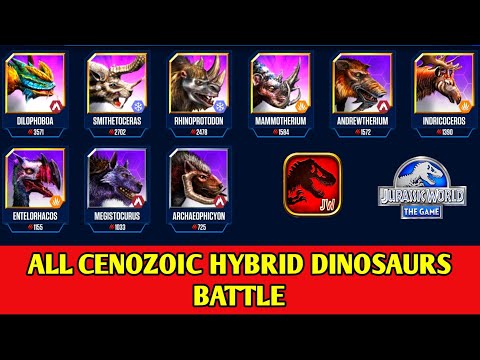 ALL CENOZOIC HYBRID LEVEL 40 BATTLE | Jurassic World The Game