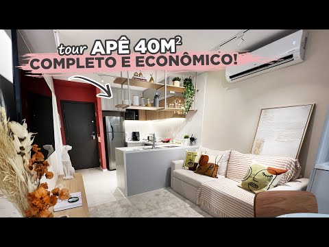 ELA FEZ um APÊ de 40m² SUPER COMPLETO com DICAS para ECONOMIZAR na REFORMA | GABY GARCIIA