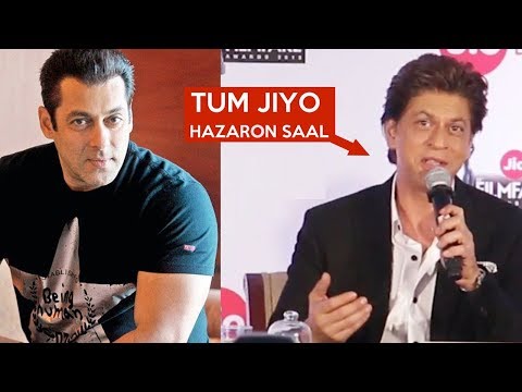 Shah Rukh Khan Sings 'Tum Jiyo Hazaro Saal' For Salman Khan On His Birthday