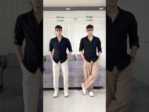 Skinny Cargo vs Baggy Cargo #mensfashion #ootdguide #ootd #grwn #fashion #outfitideas #fashionstyle