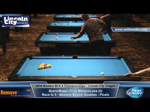 Byers/Biggs vs Mataya/Lane - Masters Scotch Doubles Finals  - 2016 WBCA 8 Ball Championships