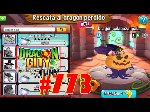 Dragon City "Capítulo 773 - Rescata al Dragón Perdido: Dragón Calabaza Mala" por Tony