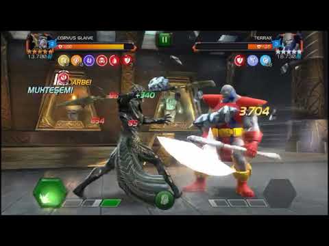How to easily defeat TERRAX with CORVUS GLAIVE marvel contest of champions